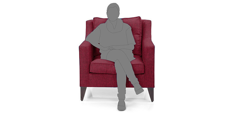 Fleming Fabric Sofa 3Seater (Maroon)